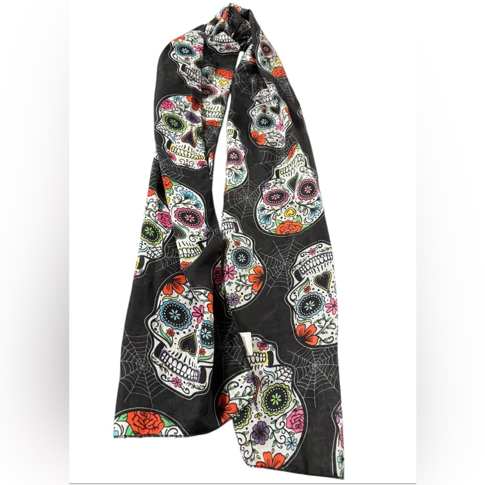 Sugar Skull Print Women's Scarf